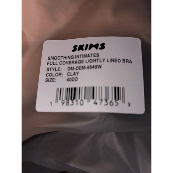 SKIMS Smoothing Intimates Full Coverage Lightly‎ Lined Bra Clay 40DD NWT - Picture 6 of 6